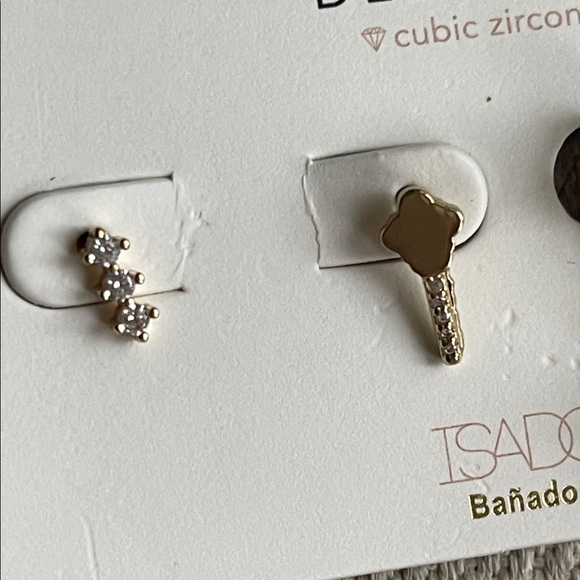 GOLD PLATED EARRING SET - Picture 2 of 4